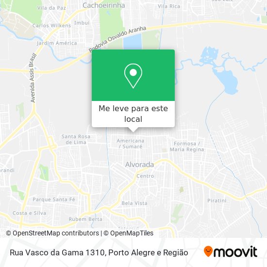 Rua Vasco da Gama 1310 mapa