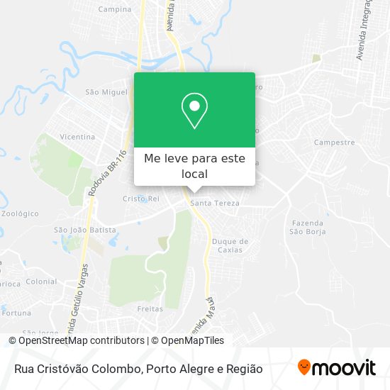 Rua Cristóvão Colombo mapa