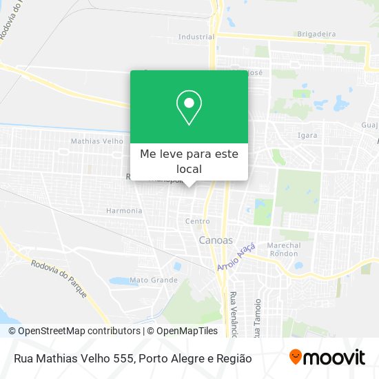 Rua Mathias Velho 555 mapa