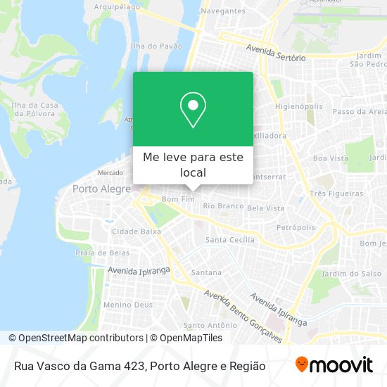 Rua Vasco da Gama 423 mapa