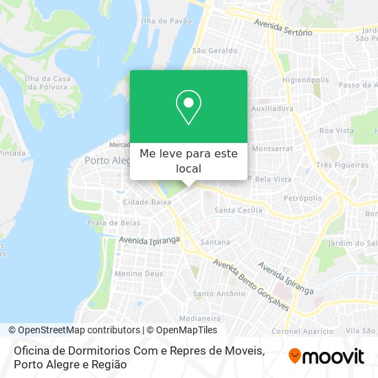 Oficina de Dormitorios Com e Repres de Moveis mapa