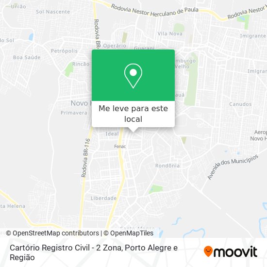 Cartório Registro Civil - 2 Zona mapa