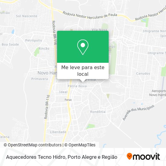 Aquecedores Tecno Hidro mapa