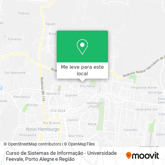 Curso de Sistemas de Informação - Universidade Feevale mapa