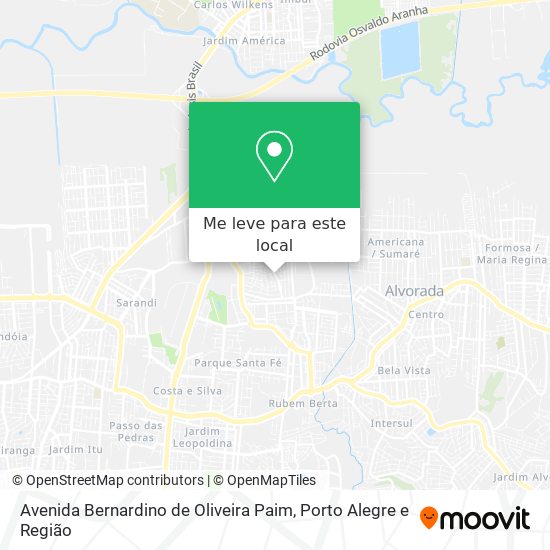Avenida Bernardino de Oliveira Paim mapa