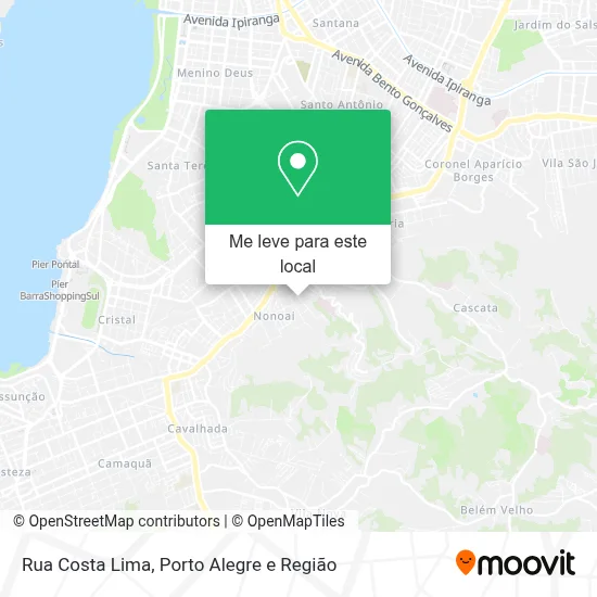 Rua Costa Lima mapa