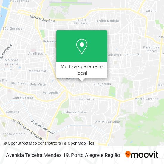 Avenida Teixeira Mendes 19 mapa