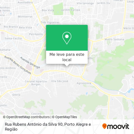 Rua Rubens Antônio da Silva 90 mapa