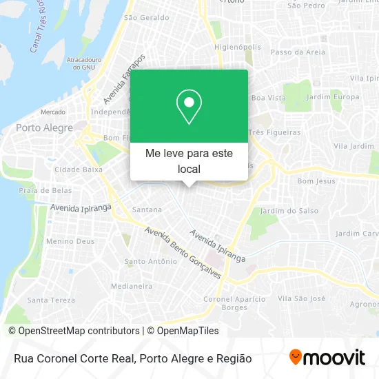 Rua Coronel Corte Real mapa