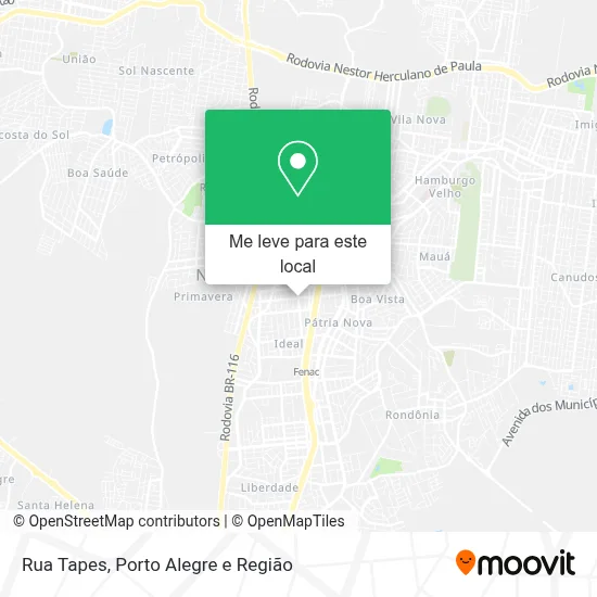 Rua Tapes mapa