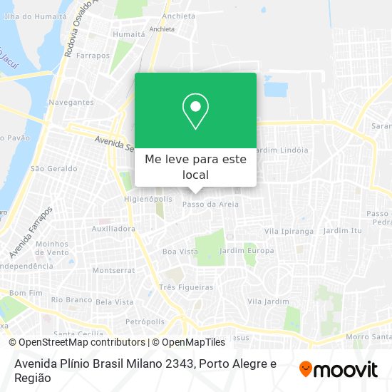 Avenida Plínio Brasil Milano 2343 mapa