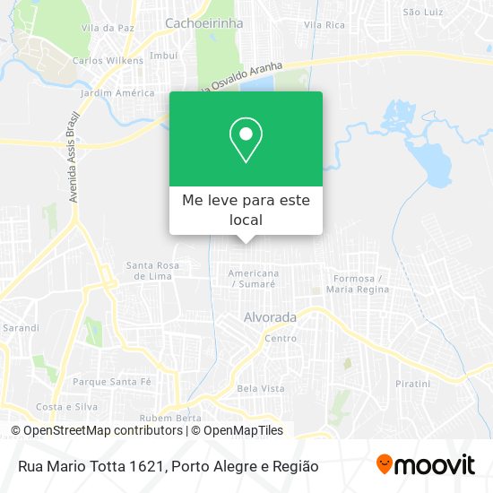 Rua Mario Totta 1621 mapa
