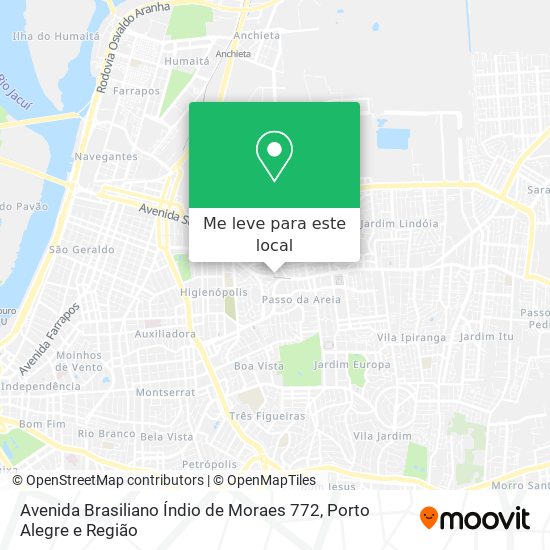 Avenida Brasiliano Índio de Moraes 772 mapa