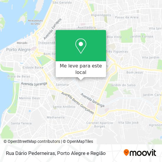 Rua Dário Pederneiras mapa