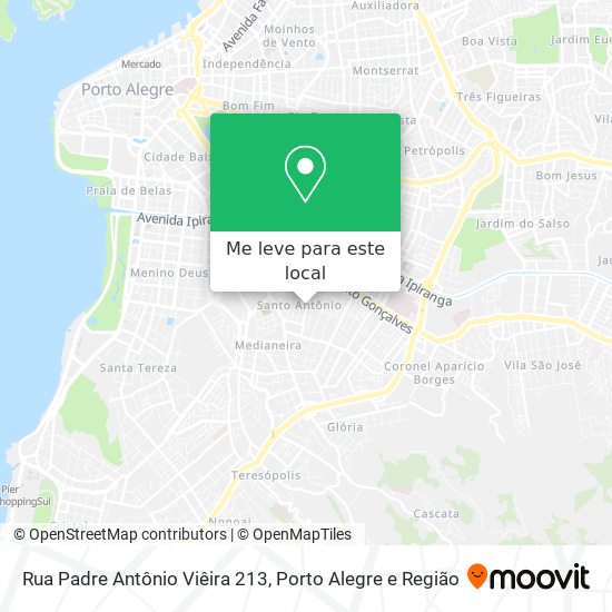 Rua Padre Antônio Viêira 213 mapa