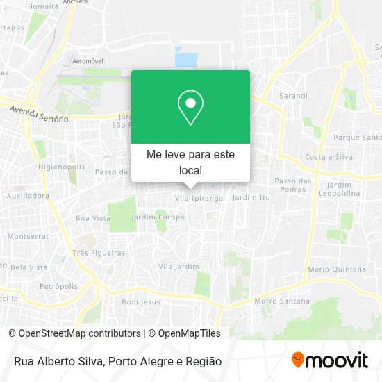 Rua Alberto Silva mapa