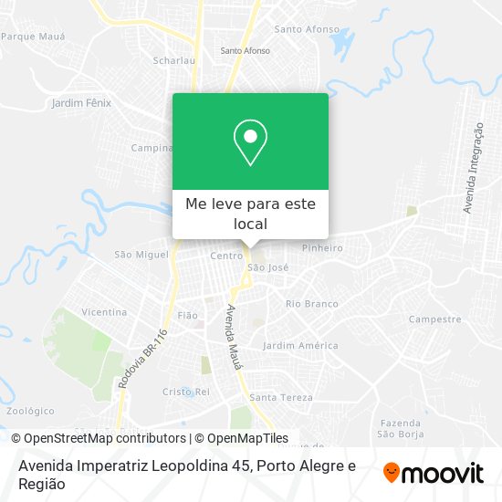 Avenida Imperatriz Leopoldina 45 mapa
