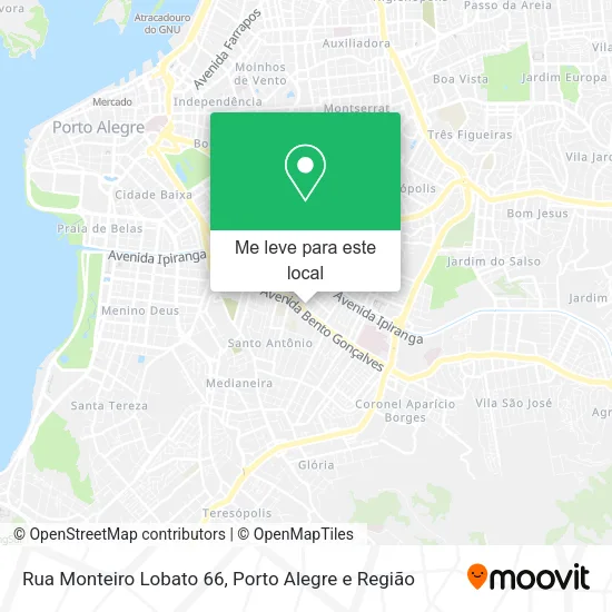 Rua Monteiro Lobato 66 mapa