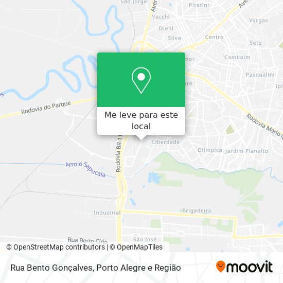 Rua Bento Gonçalves mapa