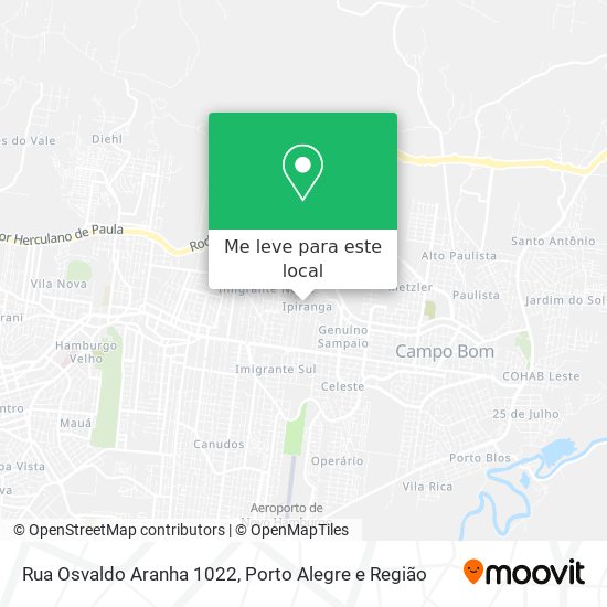 Rua Osvaldo Aranha 1022 mapa