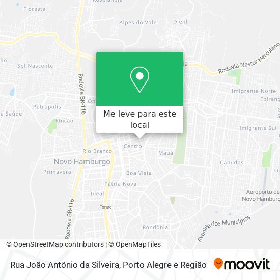 Rua João Antônio da Silveira mapa