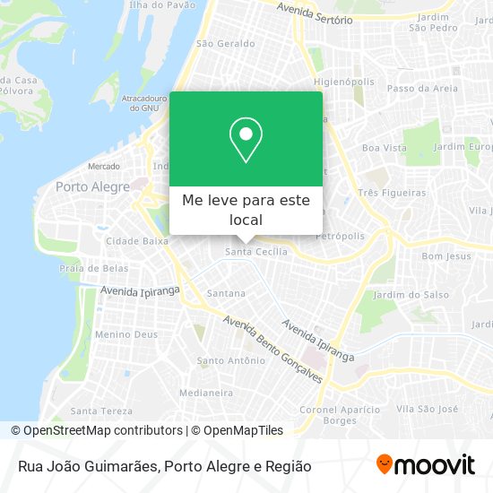 Rua João Guimarães mapa