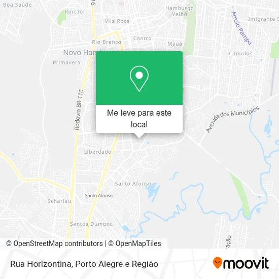 Rua Horizontina mapa