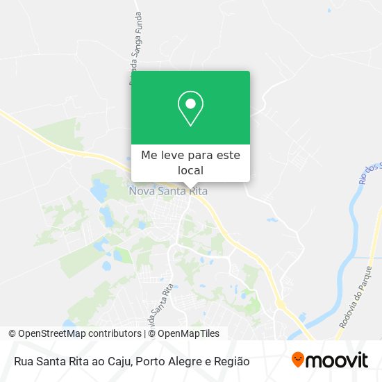 Rua Santa Rita ao Caju mapa
