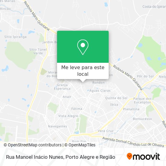 Rua Manoel Inácio Nunes mapa