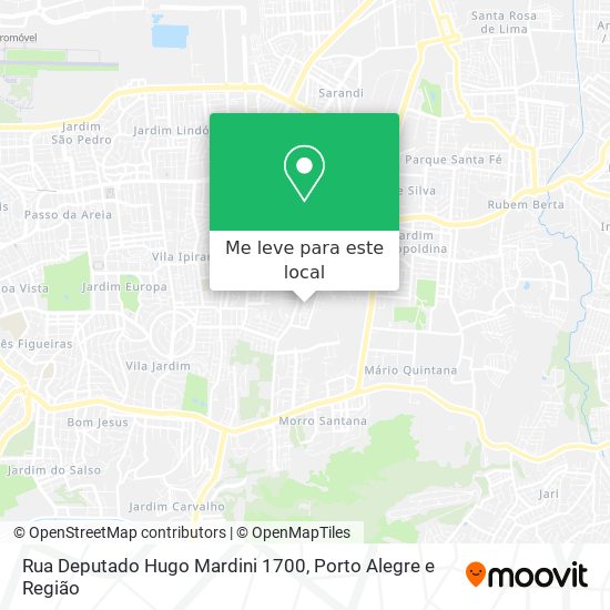 Rua Deputado Hugo Mardini 1700 mapa