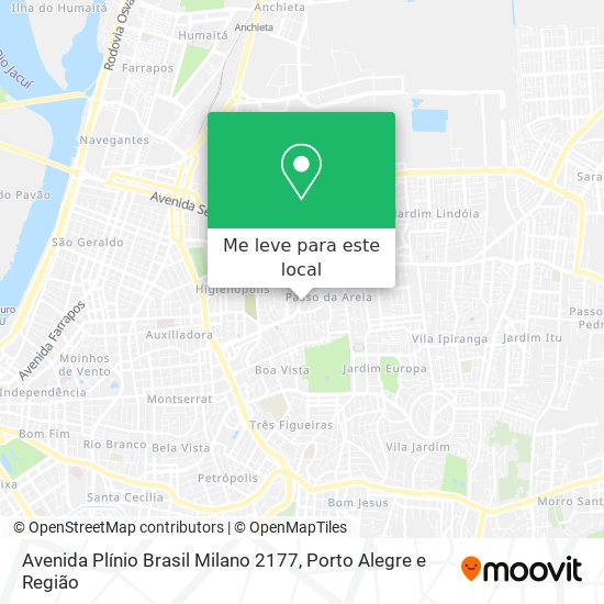 Avenida Plínio Brasil Milano 2177 mapa
