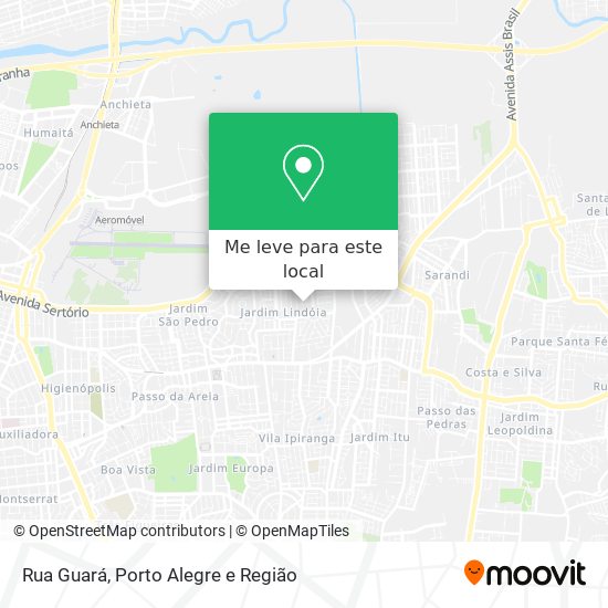 Rua Guará mapa