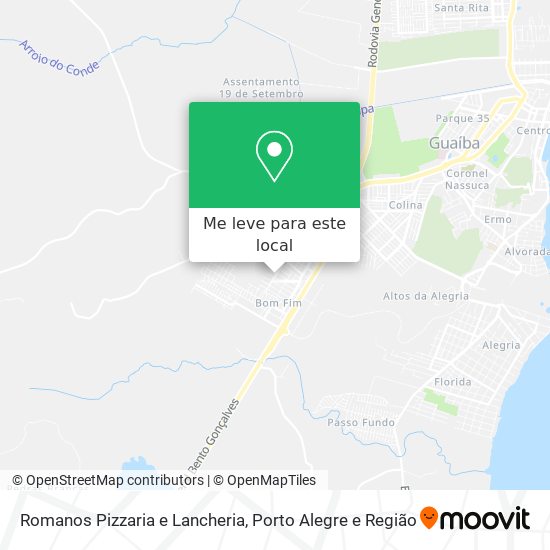 Romanos Pizzaria e Lancheria mapa
