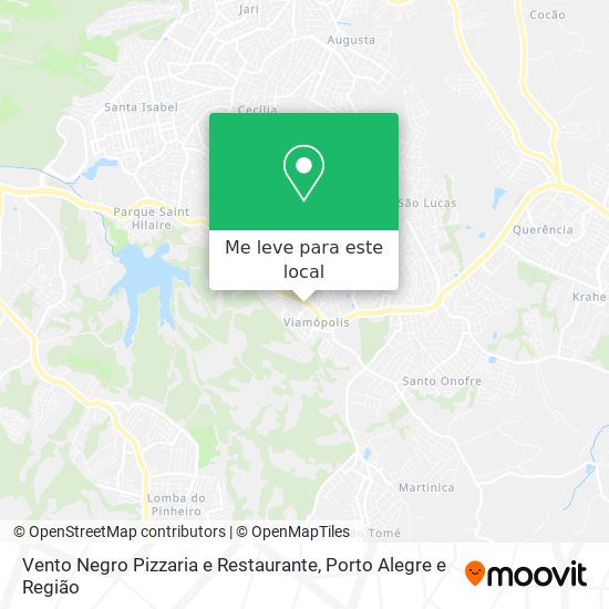 Vento Negro Pizzaria e Restaurante mapa