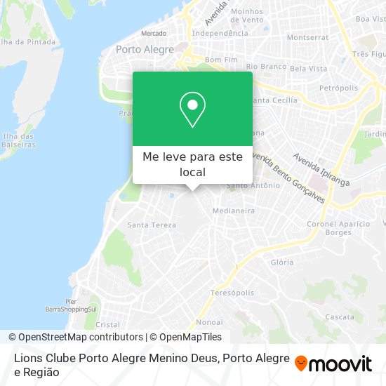 Lions Clube Porto Alegre Menino Deus mapa