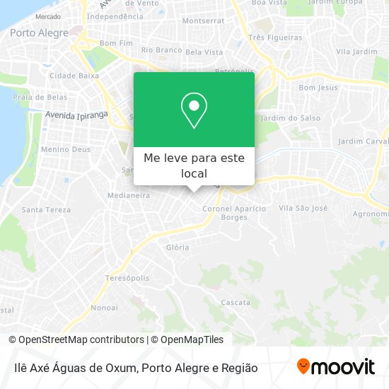 Ilê Axé Águas de Oxum mapa