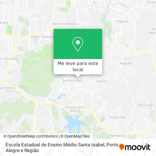 Escola Estadual de Ensino Médio Santa Isabel mapa