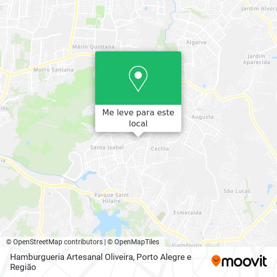 Hamburgueria Artesanal Oliveira mapa