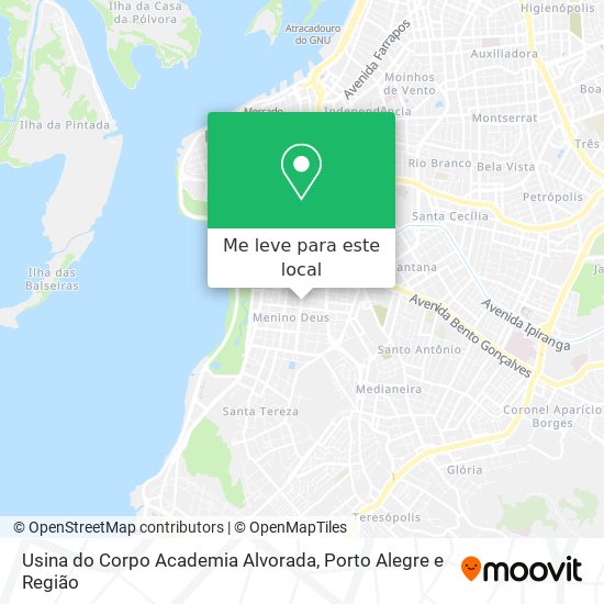 Usina do Corpo Academia Alvorada mapa