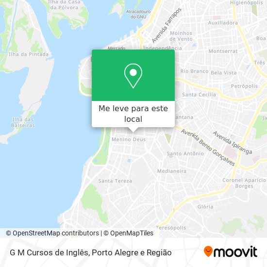 G M Cursos de Inglês mapa