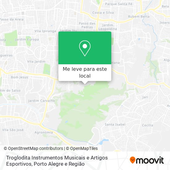 Troglodita Instrumentos Musicais e Artigos Esportivos mapa