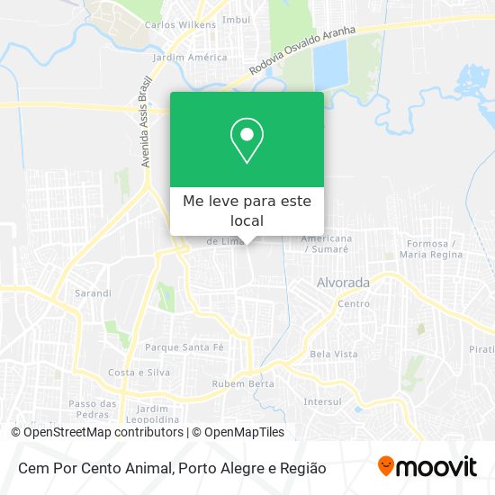 Cem Por Cento Animal mapa