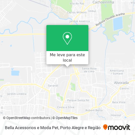 Bella Acessorios e Moda Pet mapa