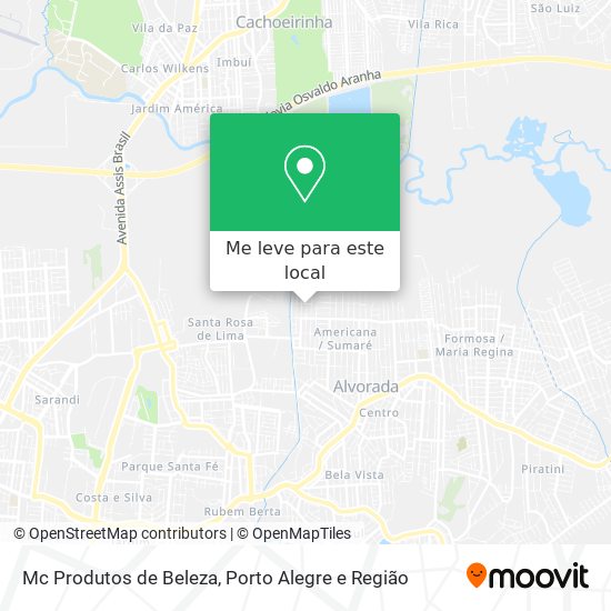 Mc Produtos de Beleza mapa