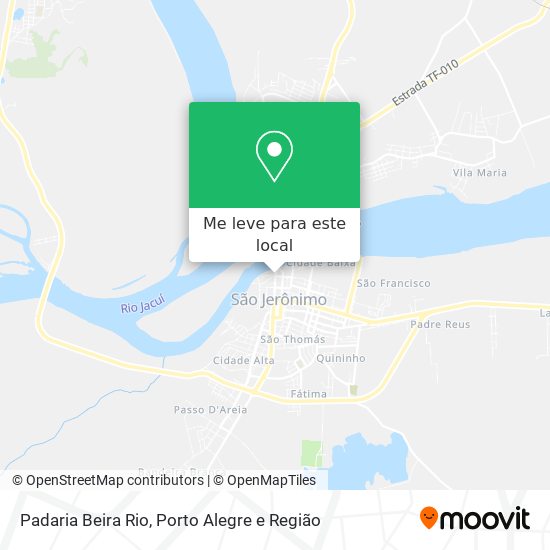 Padaria Beira Rio mapa