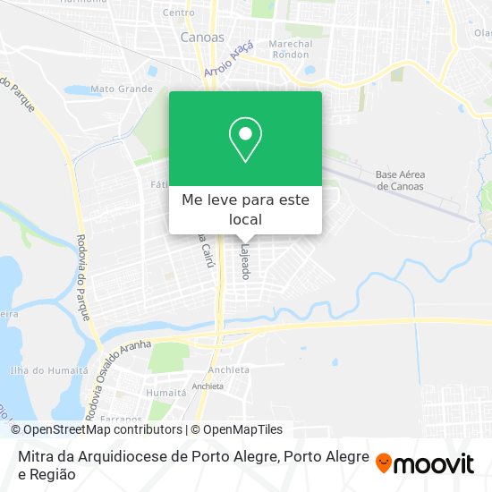 Mitra da Arquidiocese de Porto Alegre mapa