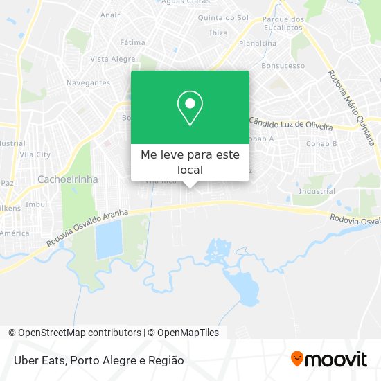 Uber Eats mapa