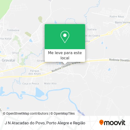 J N Atacadao do Povo mapa