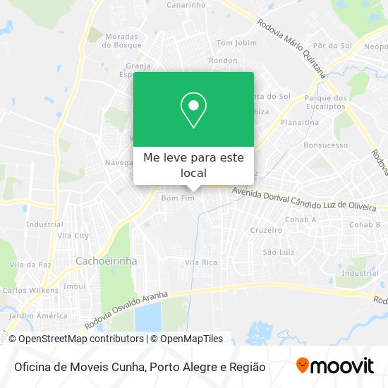 Oficina de Moveis Cunha mapa