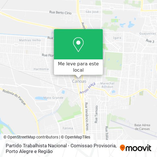 Partido Trabalhista Nacional - Comissao Provisoria mapa